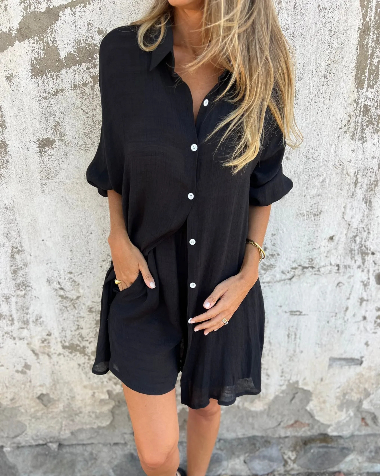 Mireya Casual Shirt & Short Set