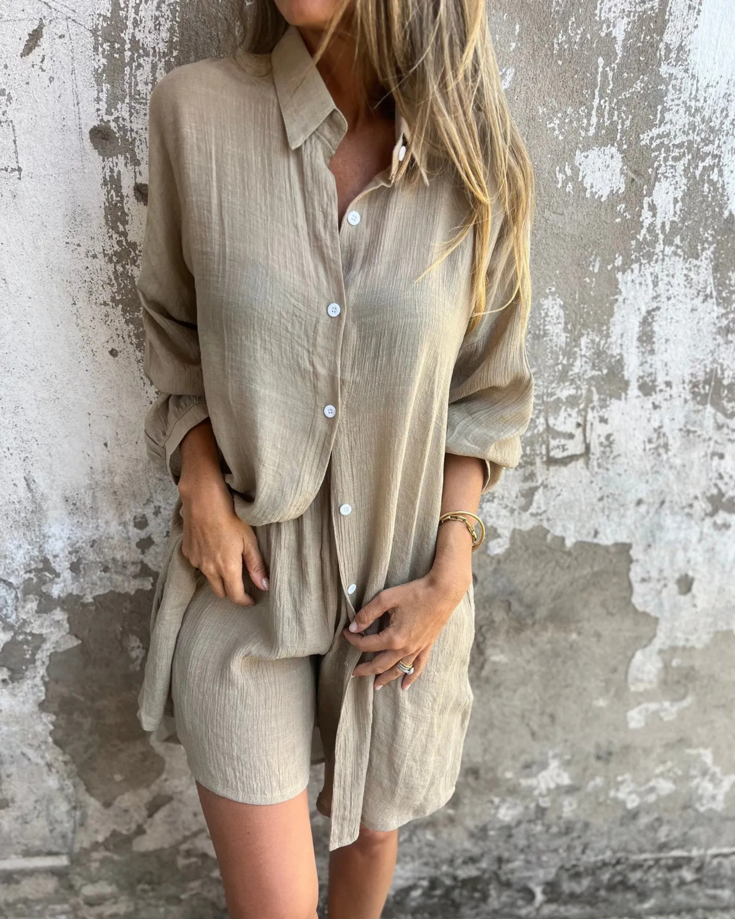 Mireya Casual Shirt & Short Set