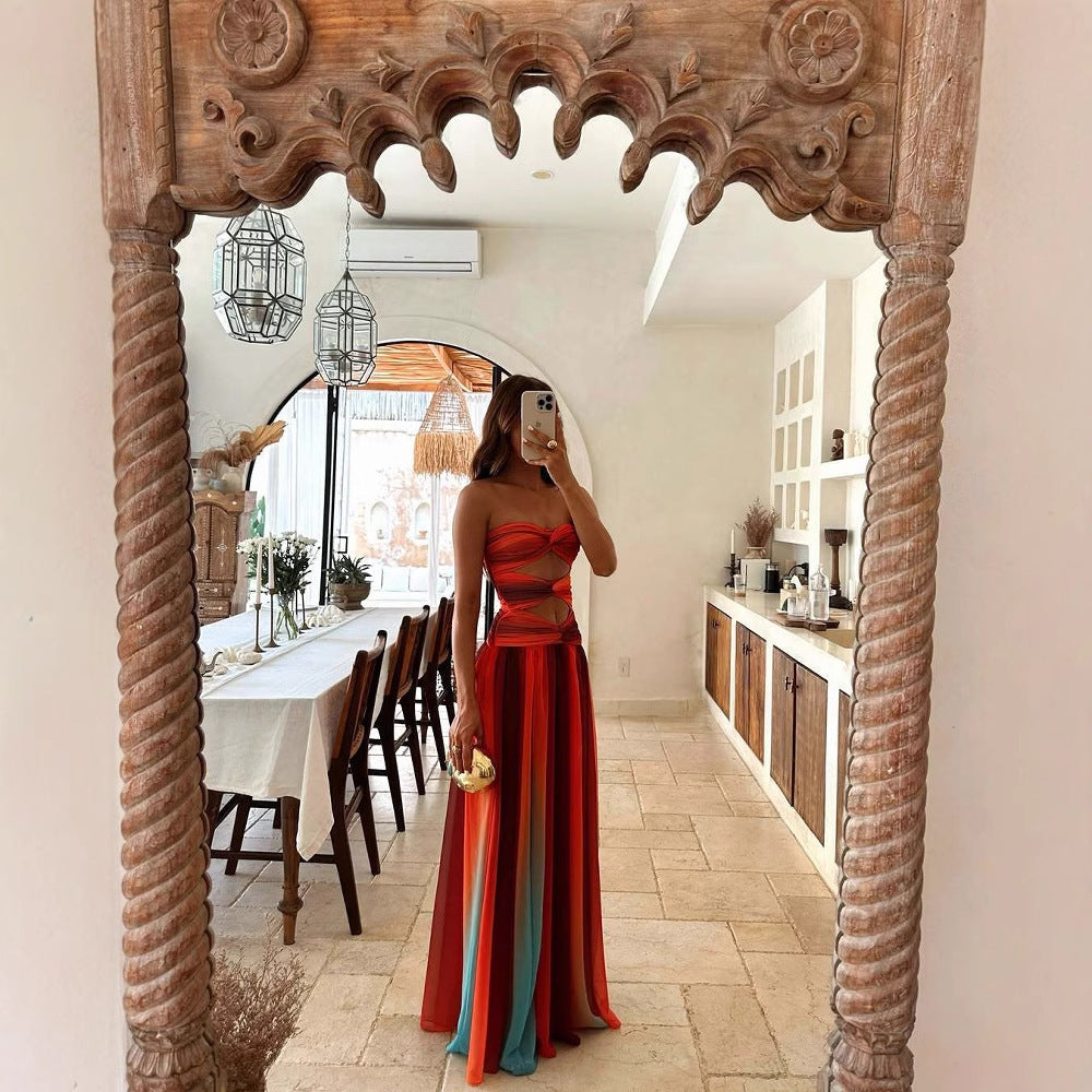 MARGOT Strapless Gradient Maxi Dress