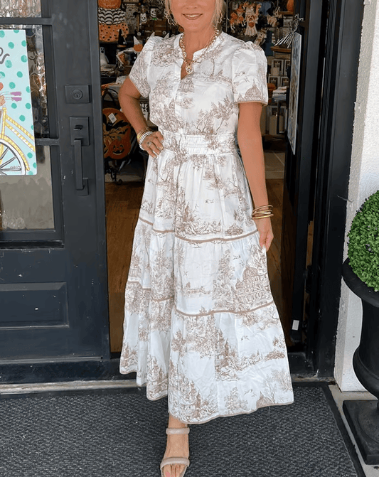 Isadora -  Classic Charm Maxi Dress