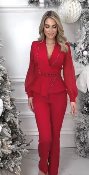 SOLÉA Beaded Wide-Leg Jumpsuit