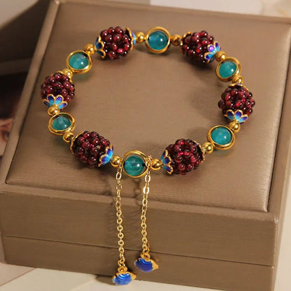 Imperial Garnet Charm Bracelet