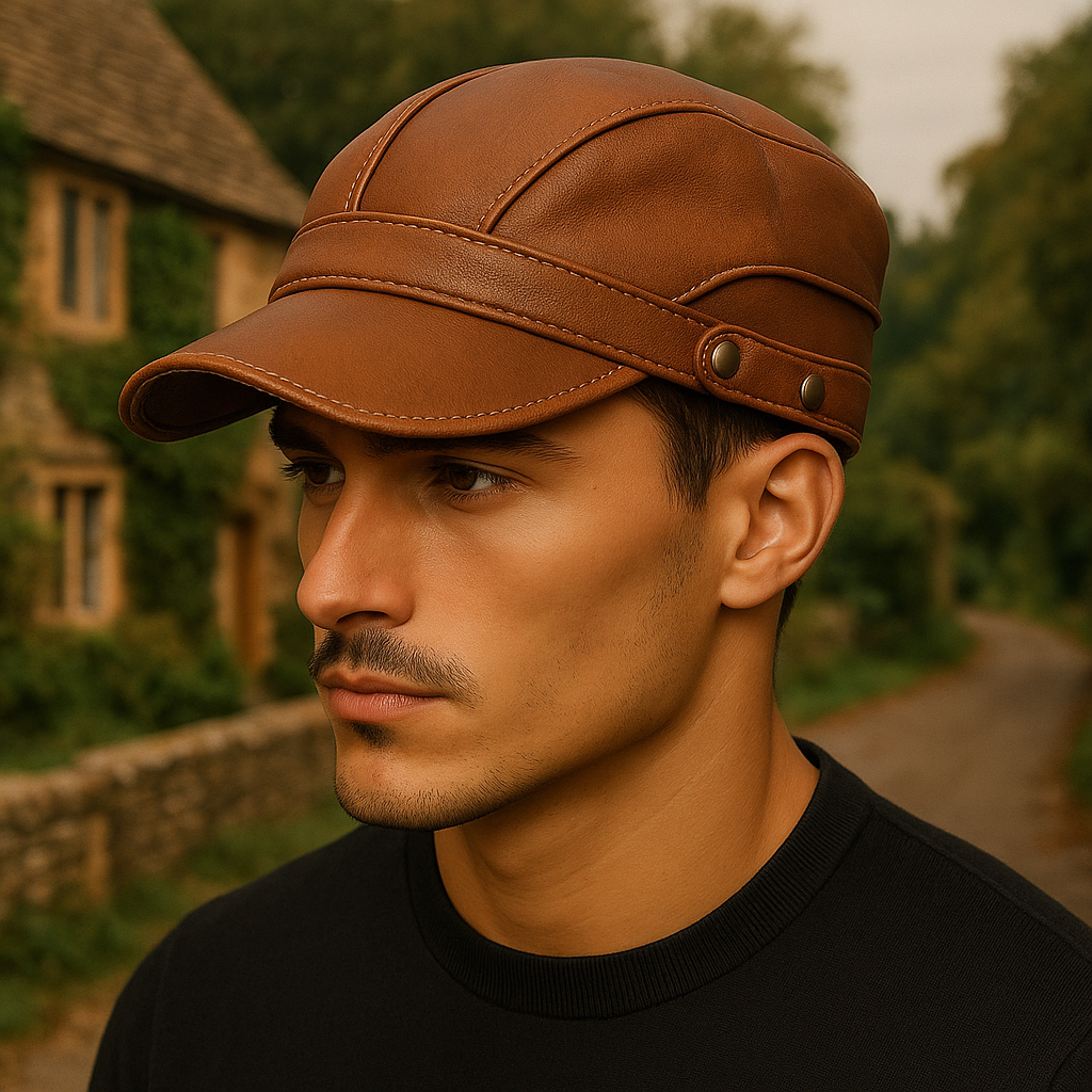 RIVARO™ Vintage Leather Gentleman’s Cap