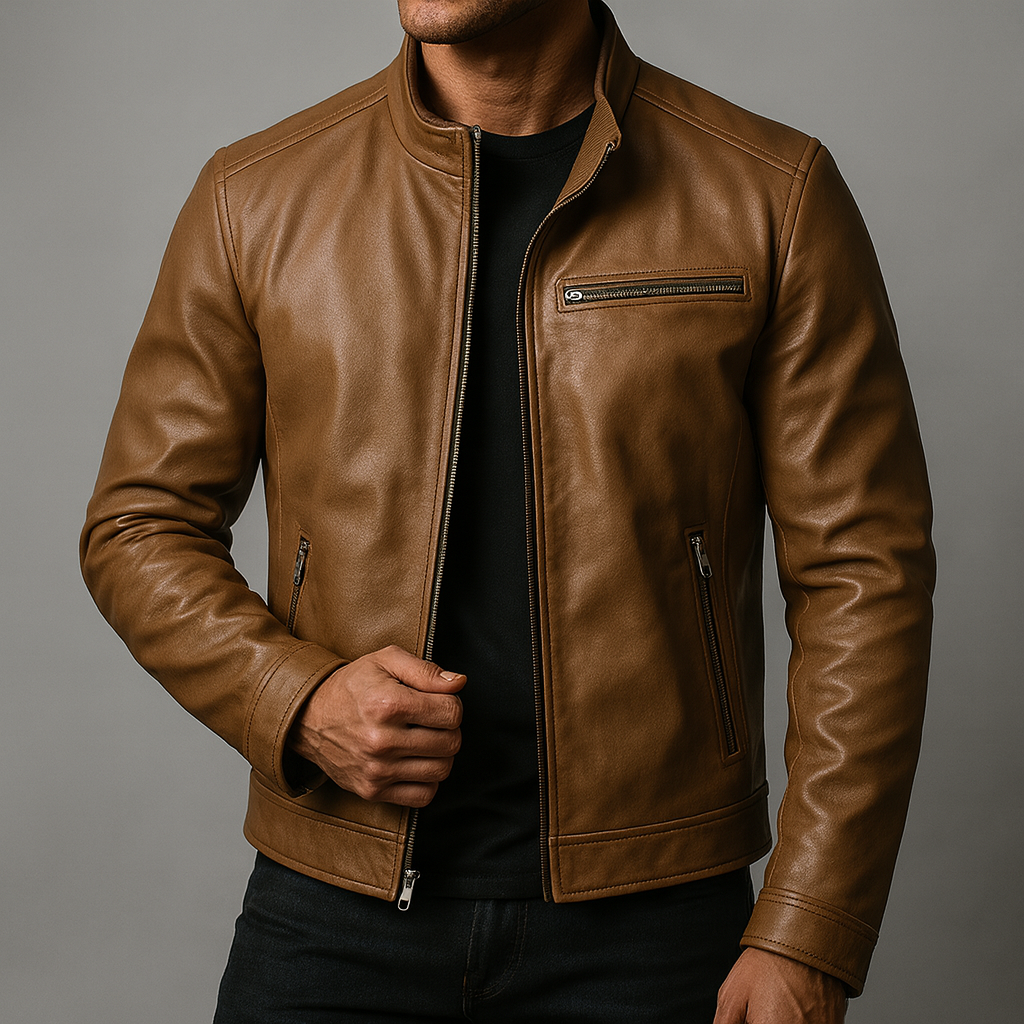 BROOKSON™ Vintage Leather Jacket