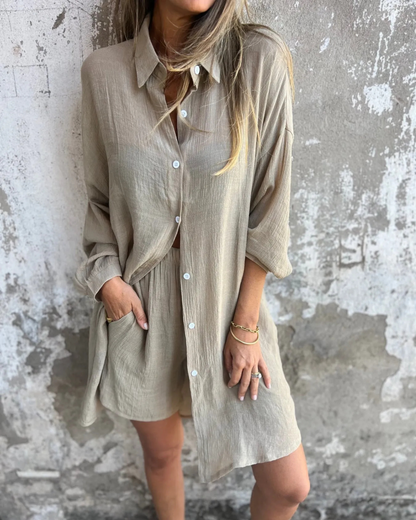 Mireya Casual Shirt & Short Set