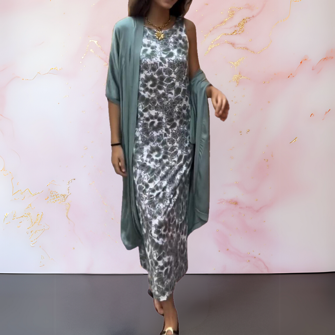 Elira Dress & Cardigan Set