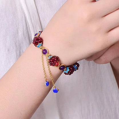 Imperial Garnet Charm Bracelet