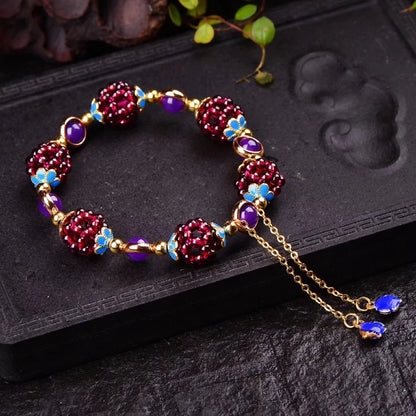 Imperial Garnet Charm Bracelet