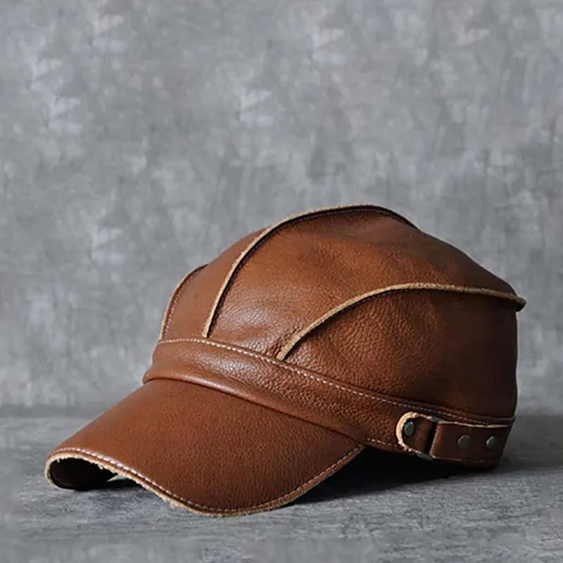 RIVARO™ Vintage Leather Gentleman’s Cap