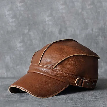 RIVARO™ Vintage Leather Gentleman’s Cap
