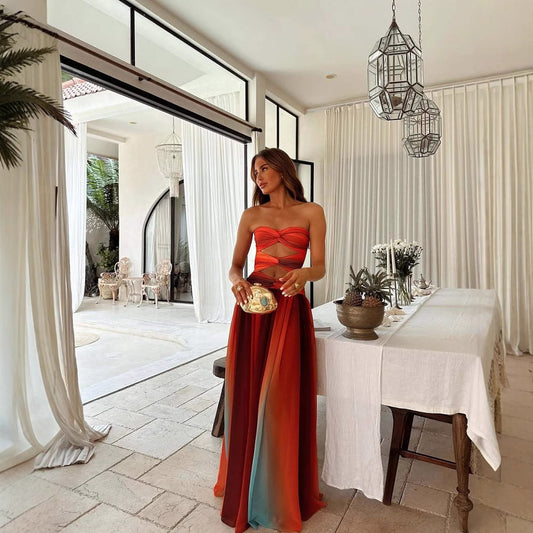 MARGOT Strapless Gradient Maxi Dress