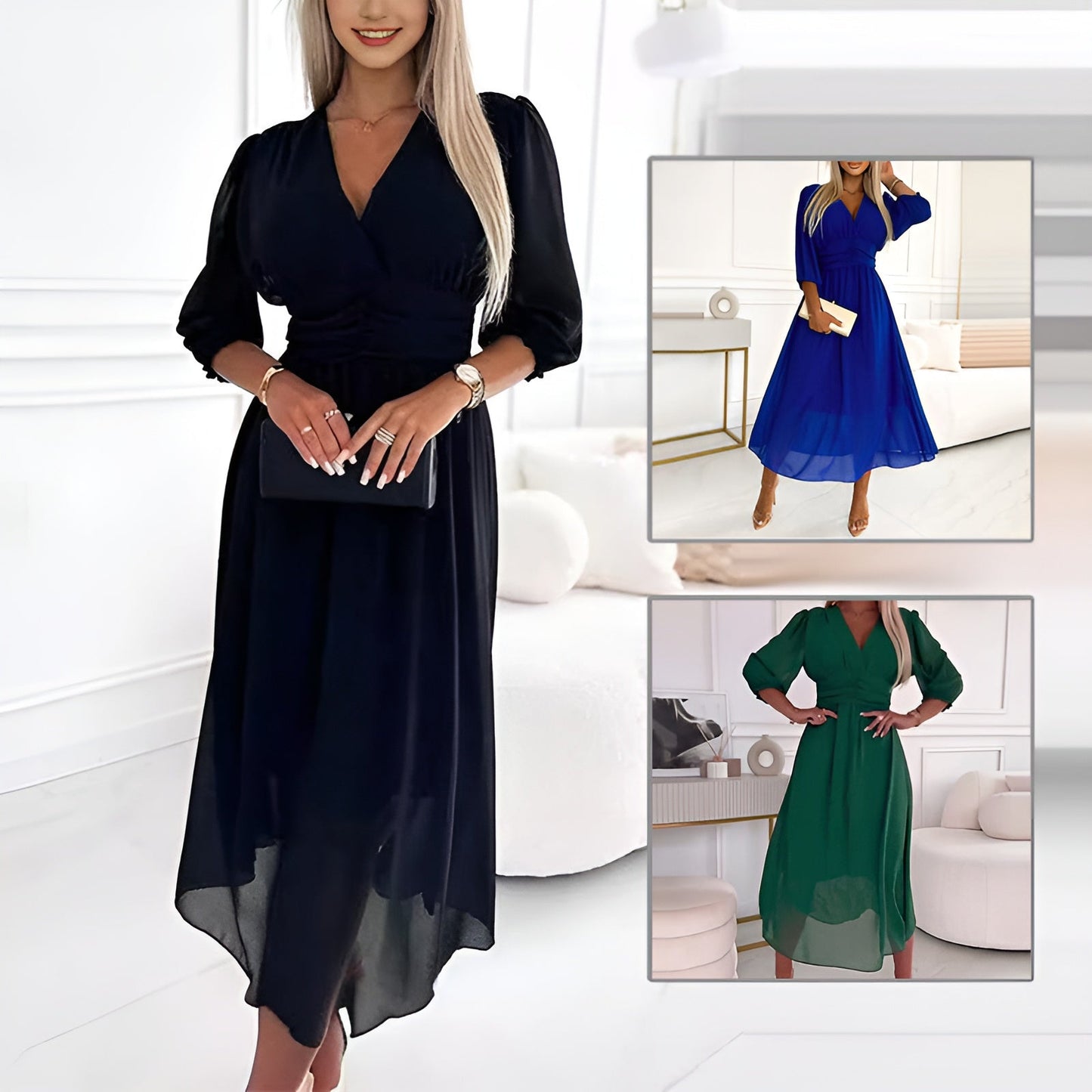 Abigail | Leichtes Seidenchiffon-Kleid