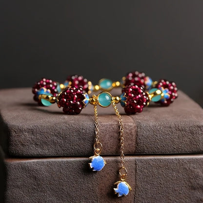 Imperial Garnet Charm Bracelet