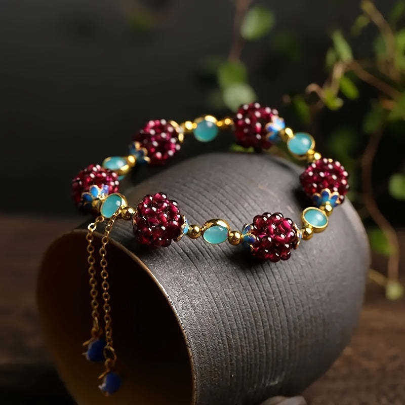 Imperial Garnet Charm Bracelet