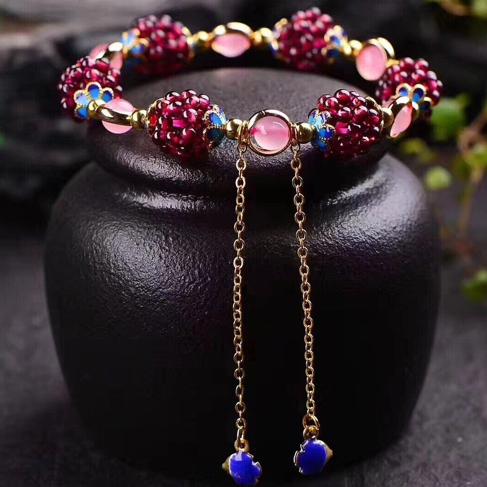 Imperial Garnet Charm Bracelet
