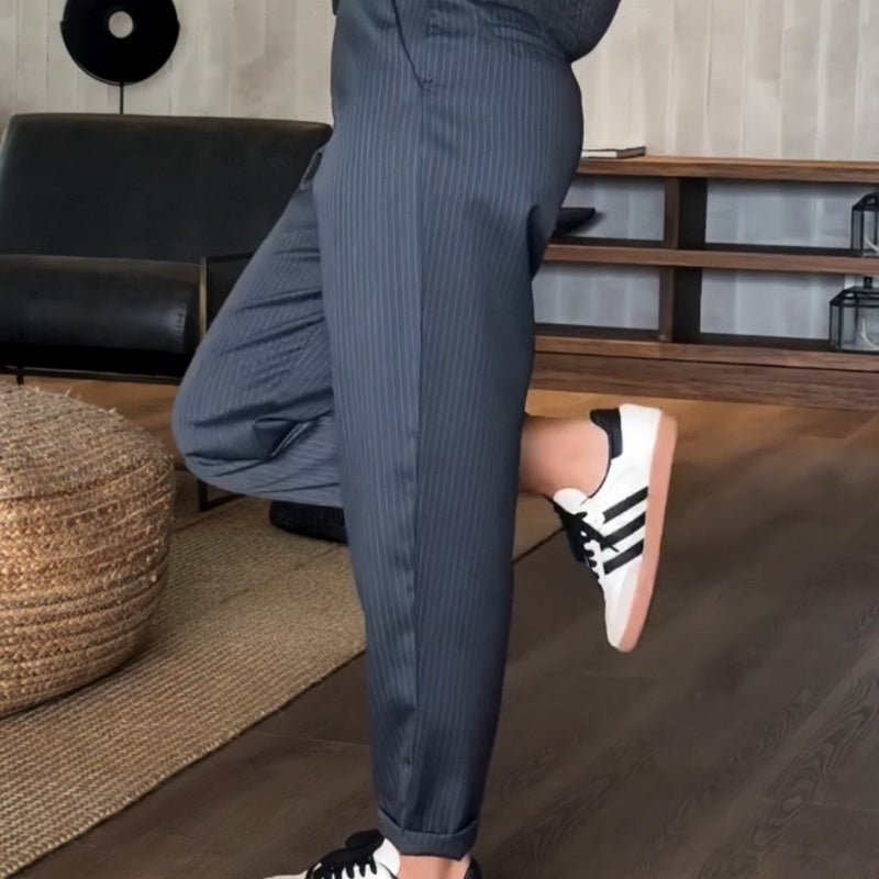 VERONA HIGH-WAIST STRAIGHT TROUSERS