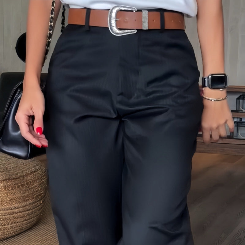 VERONA HIGH-WAIST STRAIGHT TROUSERS
