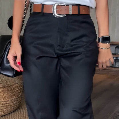 VERONA HIGH-WAIST STRAIGHT TROUSERS