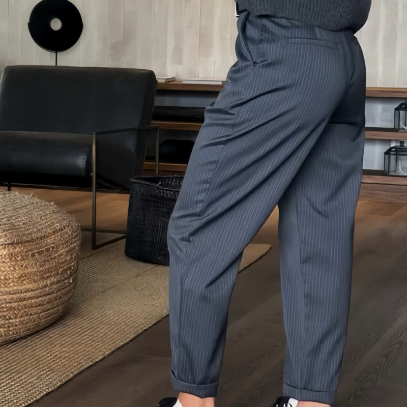 VERONA HIGH-WAIST STRAIGHT TROUSERS