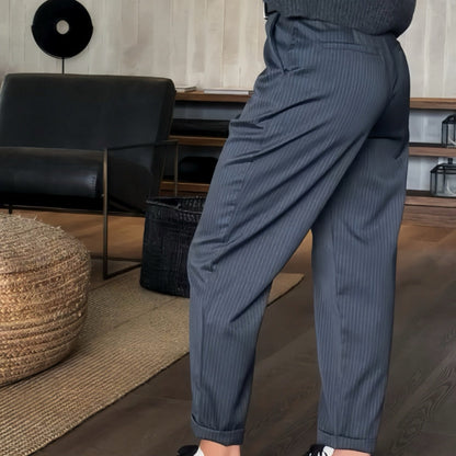 VERONA HIGH-WAIST STRAIGHT TROUSERS