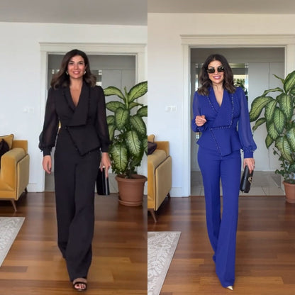 SOLÉA Beaded Wide-Leg Jumpsuit