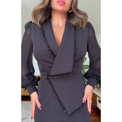 SOLÉA Beaded Wide-Leg Jumpsuit