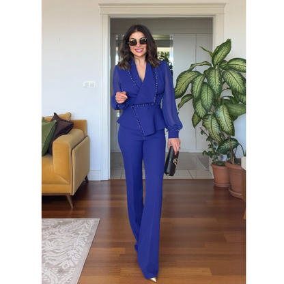 SOLÉA Beaded Wide-Leg Jumpsuit